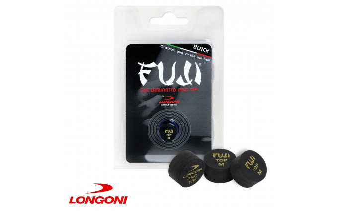 Наклейка для кия Longoni Fuji Black ø14мм Medium 1шт.