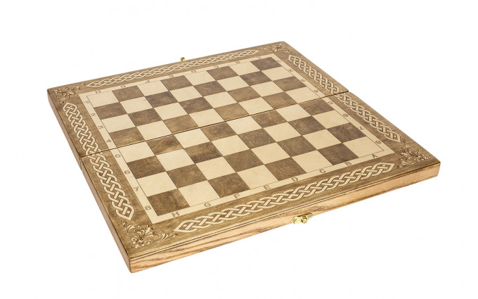 Шахматная доска "Амбассадор" 50 см, ясень, Partida