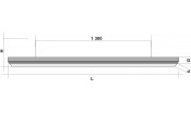 Лампа Evolution 4 секции ПВХ (ширина 600) (Пленка ПВХ Тиковое дерево,фурнитура бриллиант)