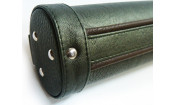 Тубус на 1 кий "Меркури CLUB" (1 карман) (коричневый глянец/зеленый)