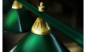 Лампа STARTBILLIARDS 4 пл. металл (плафоны зеленые матовые,штанга зеленая матовая)