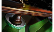 Лампа Классика 2 4пл. ясень (№6,бархат зеленый,бахрома желтая,фурнитура золото)