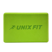 Блок для йоги и фитнеса UNIX Fit (200 г) 23 х 15 х 7 см, 1 шт, зеленый