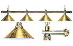 Лампа на четыре плафона «Elegance» (золотистая штанга, золотистый плафон D35см)