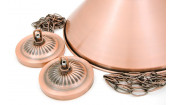 Лампа на пять плафонов «Elegance» (бронзовая штанга, бронзовый плафон D35см)