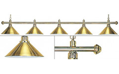 Лампа на пять плафонов «Elegance» (золотистая штанга, золотистый плафон D35см)
