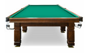 Бильярдный стол для русского бильярда "Hardy" (12 футов, 8 ног, 25мм камень) коричневый